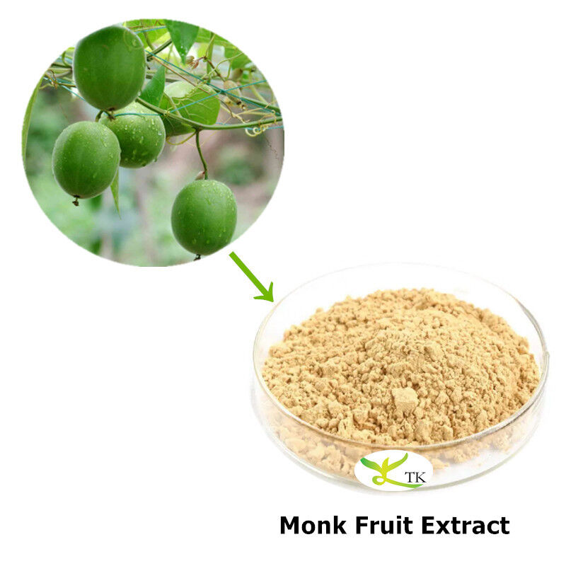Pure Natural Luo Han Guo Monkfruit Extract Monk Fruit Extract Powder 50% 80% Mogrosides Natural Zero-calorie Alternative To Sugar